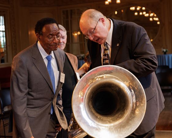Governing Member Merrill Barnes with Gene Pokorny at Behind the Curtain